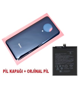 Xiaomi POCO F2 PRO Arka Kapak Batarya Pil Kapağı + PİL (CAM) SİYAH