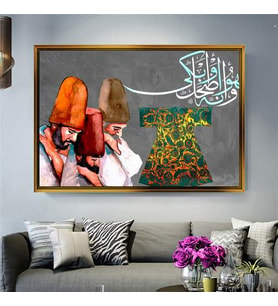 Altın Çerçeveli dekoratif tablo l1092 (Gold)