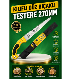 270 mm Düz Bıçaklı Bahçe Budama Testeresi Kılıflı