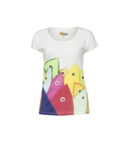 Biggdesign Bereket Balıkları Kadın T-Shirt (Beyaz)