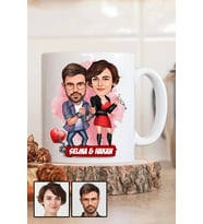 Sevgililere İlginç Hediye  Karikatürlü Beyaz Kupa Bardak