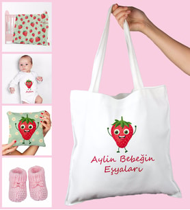 eJOYA Bebeklere Özel Çantasında Kişiye Özel Battaniye Zıbın Yastık Ve Patik Bebek Hediye Seti 109921 (Pembe)