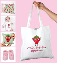eJOYA Bebeklere Özel Çantasında Kişiye Özel Battaniye Zıbın Yastık Ve Patik Bebek Hediye Seti 109921 (Pembe)