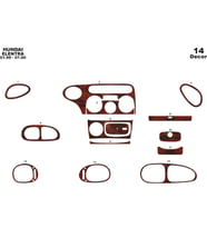Meriç® Hyundai Elantra Ön Torpido Kaplama Maun 14 Parça 1999-2000 (Maun)