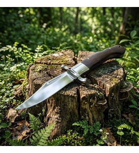 Knivox Sibirya Company FB3087 Özel Seri Bowie Namlu Avcı ve Rus Kamp Bıçağı - 440C Çelik