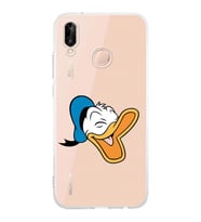 Huawei P20 Lite  Kamera korumalı Kapak Donald Duck Tasarımlı  Şeffaf Kılıf