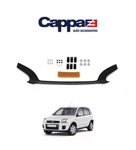CAPPAFE Ford Fusion Ön Kaput Koruyucu Rüzgarlık 4mm Parlak Siyah 2002-2012