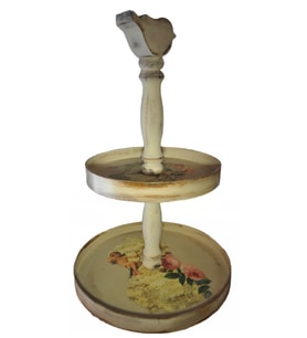 AHŞAP SUNUMLUK, 49 cm, Dekoratif El Sanatları