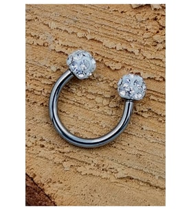 Çelik Taşlı Piercing