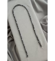 Hematit Doğal Taş Parlak Füme Burgu Kesim 4x4mm Dizi [AA]