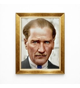 Tablore Mustafa Kemal Atatürk Mavi Gözler Portre Tablo