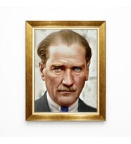 Tablore Mustafa Kemal Atatürk Mavi Gözler Portre Tablo