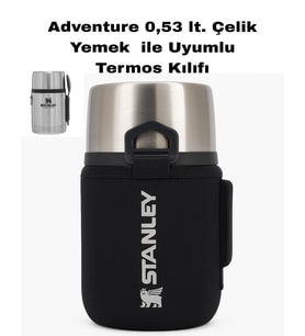 Safir Kamp Stanleye 0.53 Lt. Adventure Çelik Yemek Termosu ile Uyumlu Omuz Askılı Termos Kılıfı