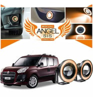 Fiat Doblo D3 Uyumlu, Universal Mercekli Led Angel Sis Farı, 76mm Turuncu Renk