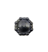 Antika Tarz Dekoratif Pirinç Güllü Kapı Zili - 75mm, Oksit