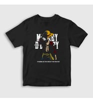Presmono Unisex Çocuk Siyah King Luffy Anime One Piece T-Shirt 135492tt