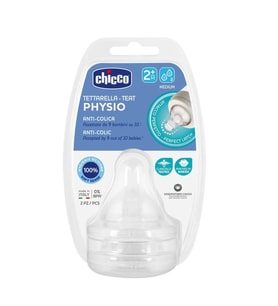 Chicco Wellbeing Silikon 2'li Biberon Emziği 2 ay+