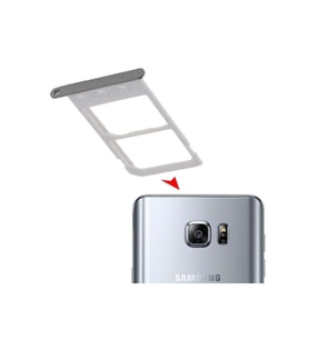 Samsung Galaxy Note 5 N920 Sim Kart Kapağı Çift Simli Gri