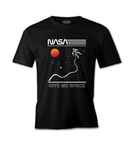 Nasa -Uzay Siyah Erkek Tshirt