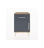 Arges Komodin Tek Raflı Tek Kapaklı 44x30x64 Çam-Antrasit