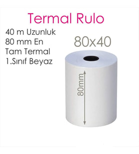 Emba 80×40 Termal Adisyon Rulosu 10 Rulo