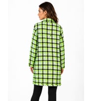 Kadın Oversize Ekose Desenli Ceket Mont