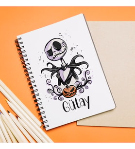 İskelet Tasarımlı Kişiye Özel Defter