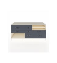 Kronos Konsol 2 Raflı 7 Çekmeceli  220x59x99 Aytaşı-Aytaşı/Antrasit