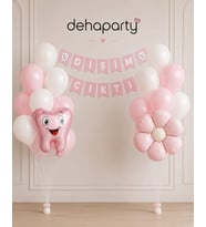Diş Buğdayı Parti Süsleme Seti Dişim Çıktı Banner Balon Süsleri Kız Erkek Bebek Doğum Günü Konsepti 23 Parça