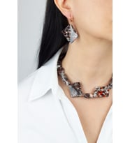 Kenkli Kadın Kolye Küpe Set
