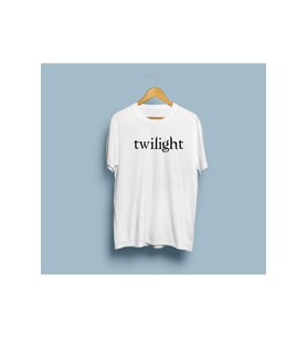 Oversize Twilight Yazı Baskılı Unisex T-shirt