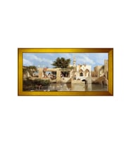 Manzara Temalı Kanvas Tablo 80 x 110 cm Gold Çerçeve