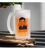 Yakışıklı Sevgilim Karikatürlü Erkek Hediye Bira Bardağı