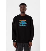 Mr Beast Lettern Siyah Erkek 2ip Sweatshirt