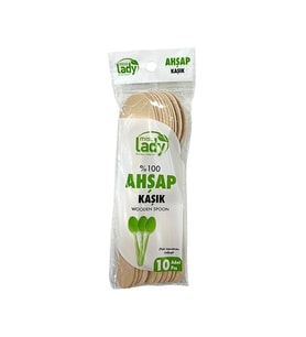 10'li Lüks Ahşap Kaşık