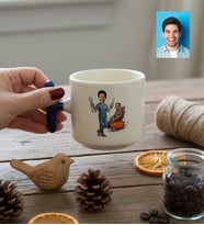 Kişiye Özel Karikatürlü Erkek Diş Hekimi T Kupa Tıp Bayramı Hediyesi