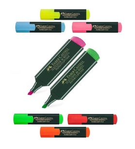 Fosforlu Kalem Pembe Yeşil İşaret Kalem Faber Castell 1548 Texliner Tüm Renkler 2 Adet (Yeşil-Pembe)