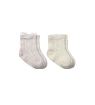 Fiyonklu Penye Soket Çorap 2li 10149 Taş