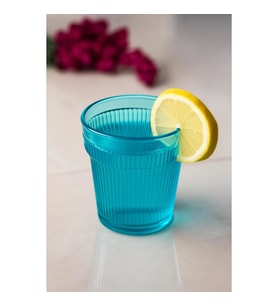 Akrilik Aquamarin Tekli Kısa Bardak & Su Meşrubat Kahve Yanı Bardağı 300 ml ( Cam Değildir )