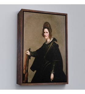 Çerçeveli Diego Velázquez - Kadın Portresi Tablo (Beyaz)