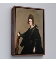 Çerçeveli Diego Velázquez - Kadın Portresi Tablo (Beyaz)