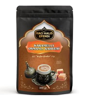 Hacı Halis Efendi Karamelli Osmanlı Kahvesi 200 gr Yumuşak İçimli Doypack Paket