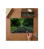 Tren Rayı Doğa Manzarası Tasarımı 240 parça Ahşap Puzzle Ahşap Kutuda MP05620