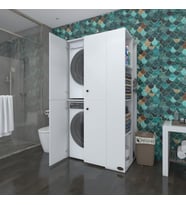 Kenzlife çamaşır-kurutma makinesi dolabı kapaklı fokamdf byz 180*090*60 % 100 mdf full mdf banyo arkalıksız (Karışık)