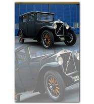 Cakatablo 1927 Volvo PV4 Mavi Zemin Fotoğrafı MDF Tablo