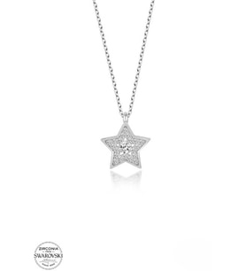 SWAROVSKİ TAŞLI  ZİRCONİA STAR 925 AYAR GÜMÜŞ KOLYE