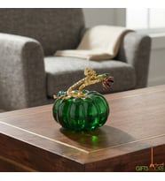 DEKORATİF KRISTAL BALKABAK YEŞİL RENK