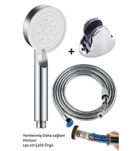 Banyo Mafsallı Duş Seti Duş Başlığı hortum ve mafsallı