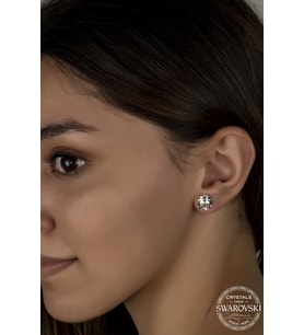 Union Swarovski Crystal Kadın SS Tırnaklı Çivili Gümüş Küpe