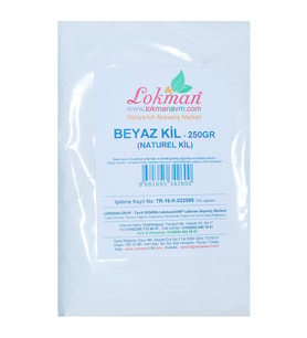 Doğal Beyaz Kil Yüz Maskesi Peeling Öğütülmüş Saf Beyaz Kil 250GR